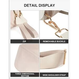 Spacious Nylon Crossbody Bag‎ in Cream